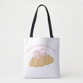 Bolsa Tote Tive um Ataque de Pânico no Café da Manhã Croissan