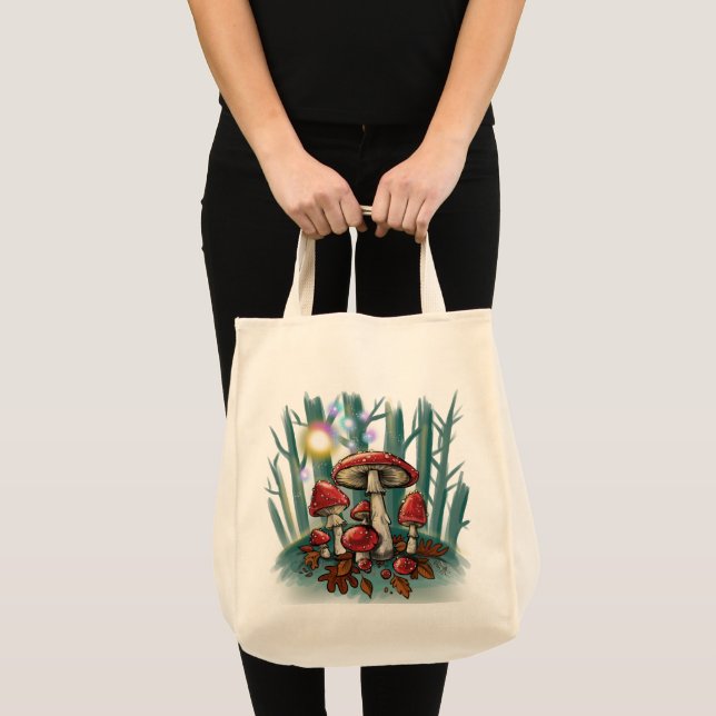 Bolsa Tote Toadstool cogumelos~ tot saco (Frente (produto))