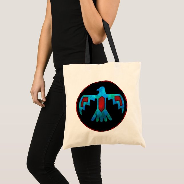 Bolsa Tote Toalha Red & Blue Thunderbird (Frente (produto))