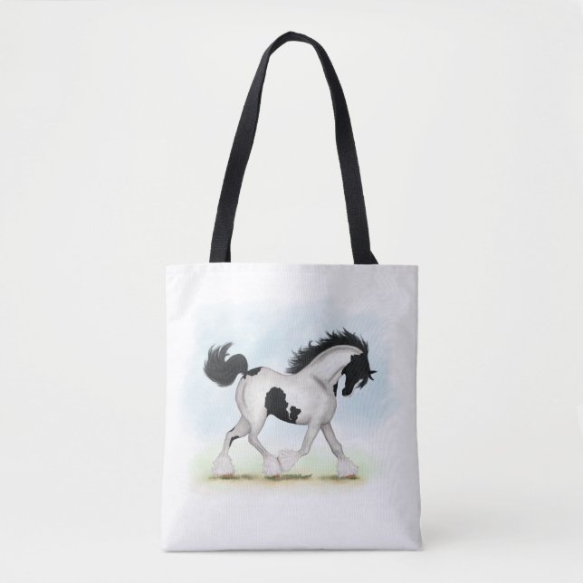 Bolsa Tote Tobiano Gypsy Vanner Horse (Frente)