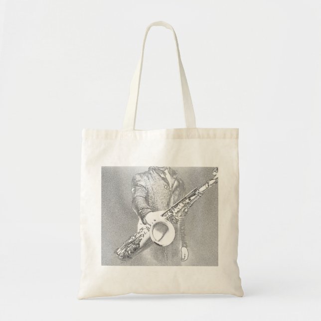 Bolsa Tote tocador de saxofone (Frente)