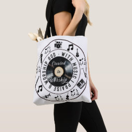 Bolsa Tote Tocador de Vinil Criado para Adorar