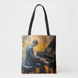Bolsa Tote Tocaidor de Piano - Pintura a Óleo
