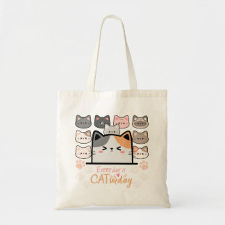 Bolsa Tote Todo dia é Cat-urday