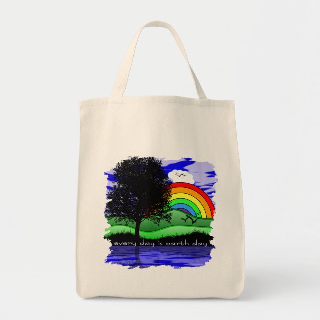 Bolsa Tote Todo Dia é Dia da Terra (Frente)