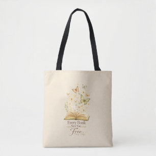 Bolsa Tote Todo Livro Liberta Borboleta Amante de Livros