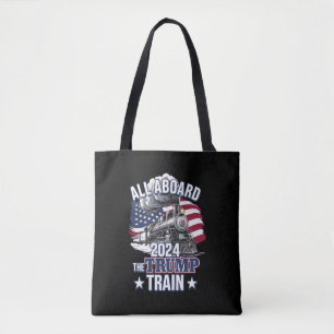 Bolsa Tote Todos A Bordo do Trump Train Trump 2024 Patriotic 