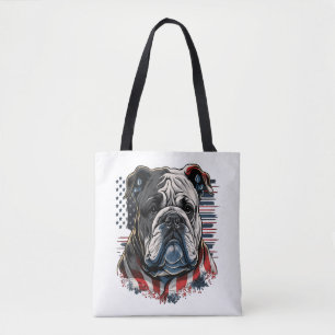Bolsa Tote TODOS OS AMERICANOS DOG amam buldogue inglês 3