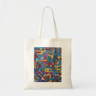 Bolsa Tote Todos os Caminhos Levam Lá-Arte Abstrata Pintada à