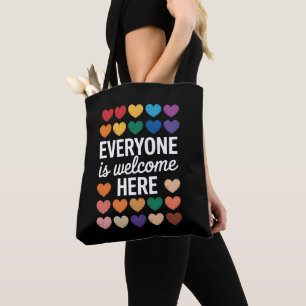 Bolsa Tote Todos são bem-vindos aqui, LGBTQ