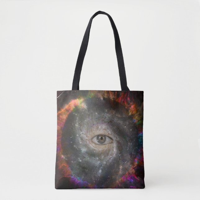 Bolsa Tote Todos vendo os olhos no espaço (Frente)