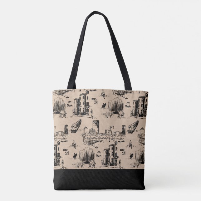 Bolsa Tote Toile Toile Colorblock Toalha (Verso)