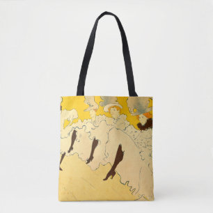 Bolsa Tote Tolouse-Lautrec Dancing Girls Yellow Poster Art