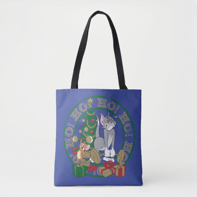 Bolsa Tote Tom e Jerry Abrindo Presentes (Frente)