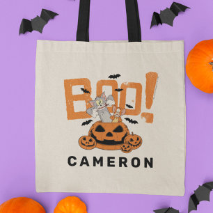 Bolsa Tote Tom e Jerry  Feliz Halloween Boo