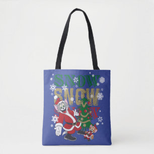 Bolsa Tote Tom e Jerry Santas da Árvore