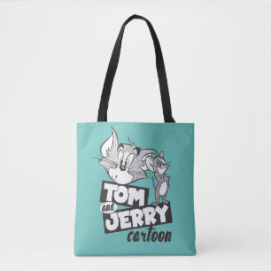 Bolsa Tote Tom e Jerry   Tom e desenhos animados de Jerry