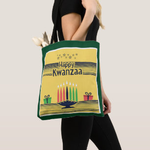 Bolsa Tote Tom tom de SlipperyJoe Kwanzaa caloroso tom celebr