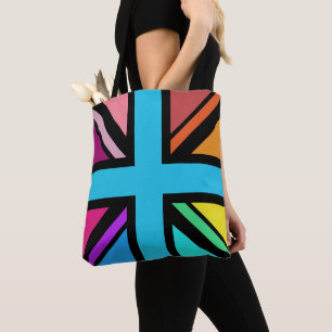 Bolsa Tote Tomada de União/Sinalizador multicolorido+Design p