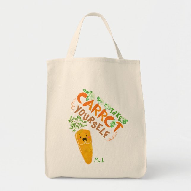 Bolsa Tote Tome Carrot Você Mesmo | Pop Motivação (Frente)