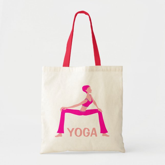 Bolsa Tote Toneladas Rosa E Pele Yoga Silhout (Frente)