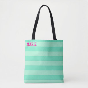 Bolsa Tote Tons de verde Teal personalizados para Compras