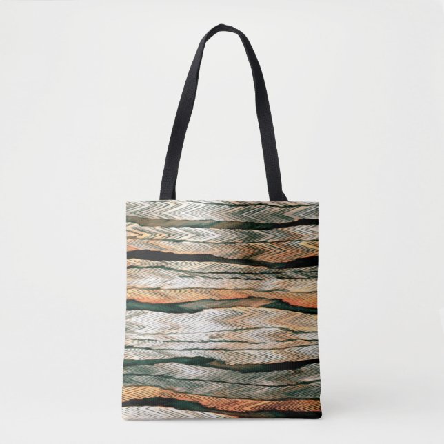 Bolsa Tote tons pastel abstrato cor neutra geo tingido (Frente)