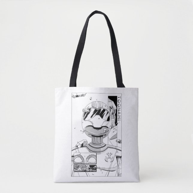 Bolsa Tote Toonami TOM 5 & SARA - Pára-choque de estilo cômic (Frente)