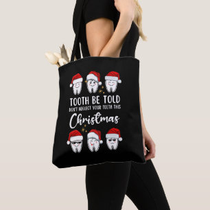 Bolsa Tote TOOTH BE DIZIDO Dental Natal Flossofiosa
