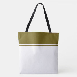 Bolsa Tote Top Chic Oliva Dourado Com Listras De Corrida Na B