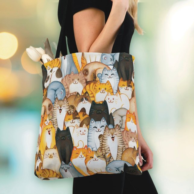 Bolsa Tote Toque do Gato do Pão (Criador carregado)