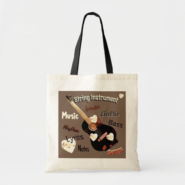 Bolsa Tote Toque do Tema da Música (Frente)