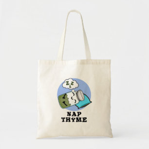 Bolsa Tote Toque em Thyme Cute Dormindo Arma