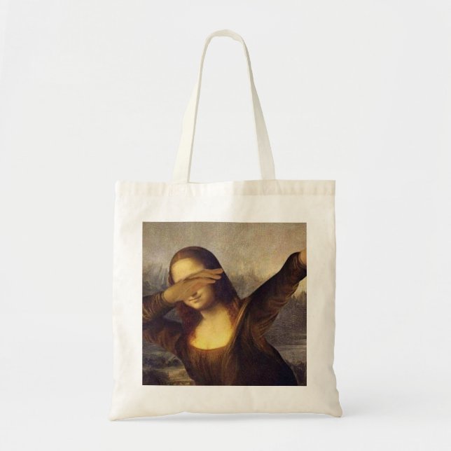 Bolsa Tote Toque ligeiro de Mona Lisa (Frente)