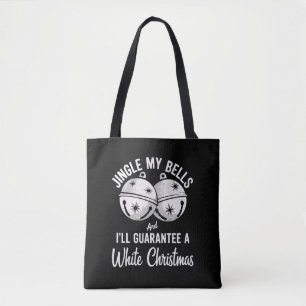 Bolsa Tote Toque Meus Sinos E Eu Garanto Natal Branco