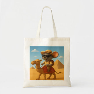 Bolsa Tote Torista de Mouse Faraó no Camelo | Pirâmides do Eg