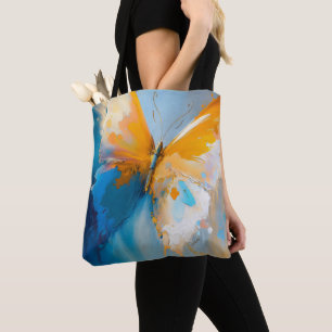 Bolsa Tote Tornando-se Luz – Borboleta Abstrata em Movimento