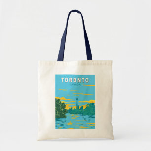 Bolsa Tote Toronto Canada Viagem Art Vintage