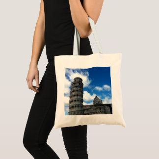 Bolsa Tote Torre di Pisa Toscana com um céu azul bonito