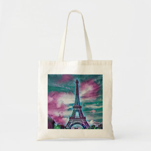 Bolsa Tote Torre Eiffel abstrato 