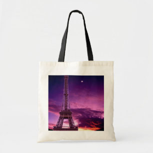 Bolsa Tote Torre Eiffel no céu sol