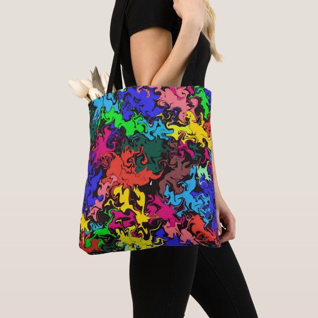 Bolsa Tote Torres Coloridos abstrato / (Close Up)