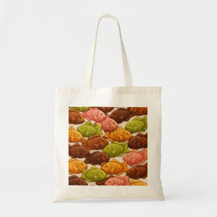 Bolsa Tote Torta de Peixe Taiyaki Colorida