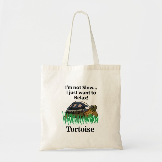 Bolsa Tote Tortoise Relaxe Animal Cuja Carne É Engraçada (Frente)