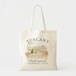 Bolsa Tote Toscana Itália - Florença Rolando Colinas e Árvore