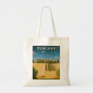 Bolsa Tote Toscana Itália - Poster de Viagens vintage retrô
