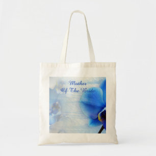 Bolsa Tote Tot de Orquídea Tropical de Aquarela Azul Moderna