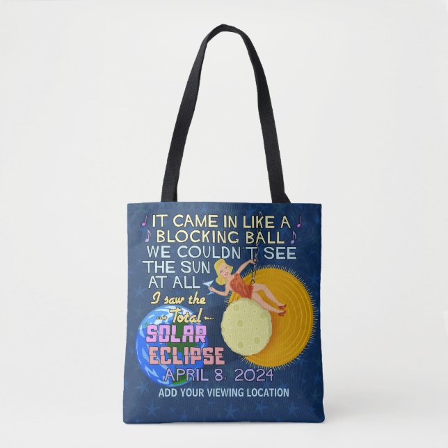 Bolsa Tote Total Solar Eclipse 8 de abril de 2024 American Fu (Frente)