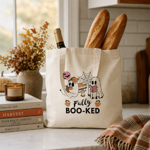 Bolsa Tote Totalmente Reservado Fantasmas de Halloween Literá