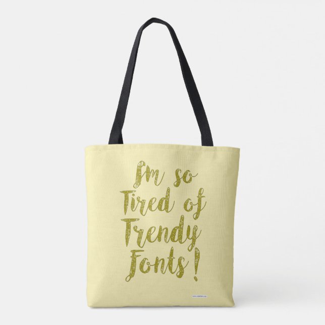 Bolsa Tote Totalmente Trendy e Cansado (Verso)